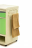 Тумба прикроватная MET TL-230 пластиковая с выдвижным столиком, на колесах, цвет зеленый